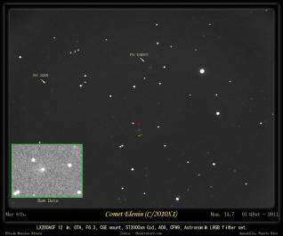 Cometa recién descubierto se acercará