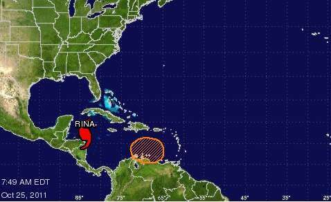 Rina es huracán categoría 2