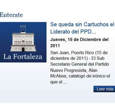 Denuncian uso partidista del portal web de La Fortaleza