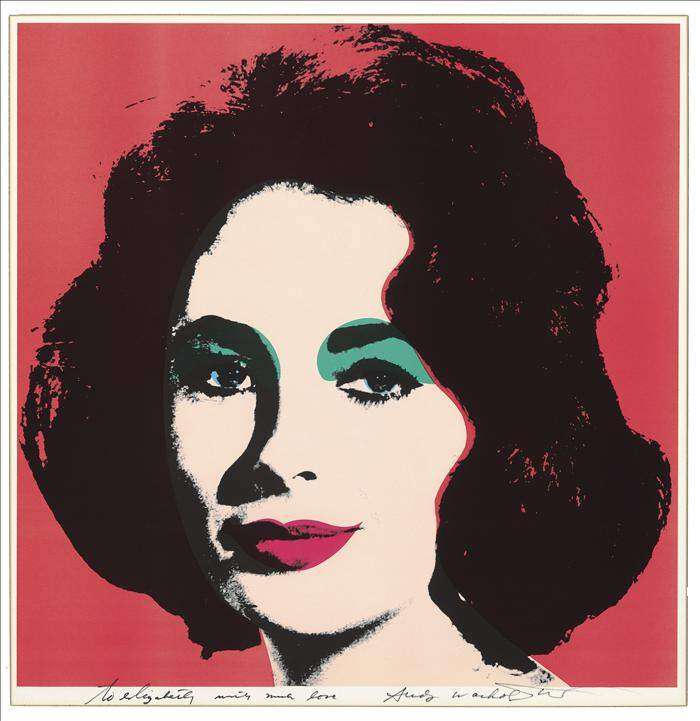 Subastan litografía de Warhol sobre Elyzabeth Taylor