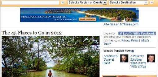 45 ciudades a visitar en el 2012 y ninguna es de Puerto Rico