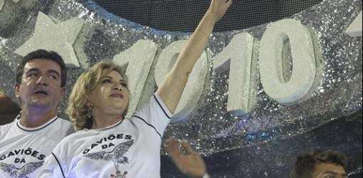 Expresidente en desfile de escuelas de samba