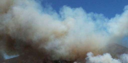Fuego forestal en Guayama, residencias en peligro