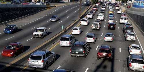 Tránsito pesado en las vías principales