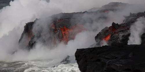 Nueva atracción turística erupción de volcán en Hawaii