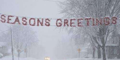 Fin de año bajo nieve en Estados Unidos