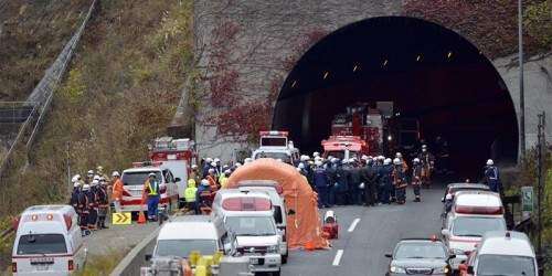 Japón inspeccionará túneles tras hundimiento que causó 9 muertos