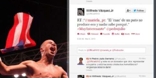 Ataque vulgar en Twitter de boxeador a activista