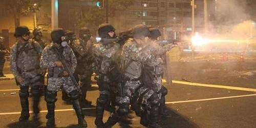 Niño baleado durante protesta en Brasil