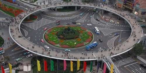 El show del puente circular en Shangai