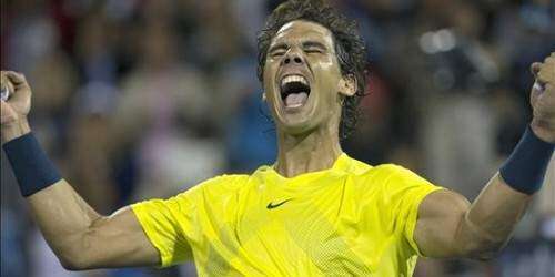 Jubiloso Nadal por vencer a Djokovic