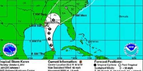 Se forma la tormenta ‘Karen’