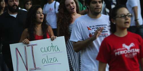 Estudiantes UPR llegan hasta Fortaleza para indagar sobre presupuesto