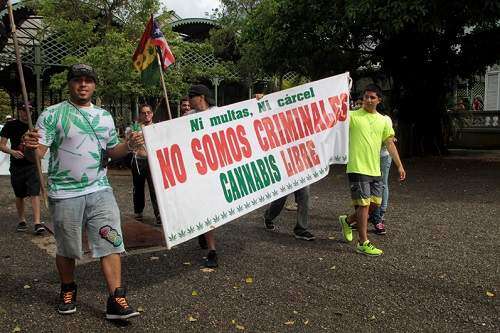 Decenas marchan para modernizar a PR ‘liberando’ la marihuana (galería y vi