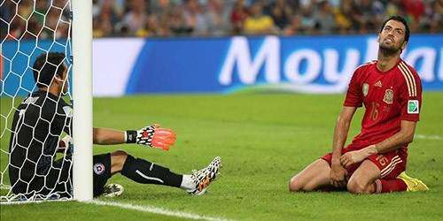 Chile domina a España 2-0 eliminándola del Mundial