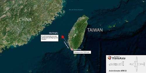 Se estrella avión en Taiwán durante aterrizaje de emergencia