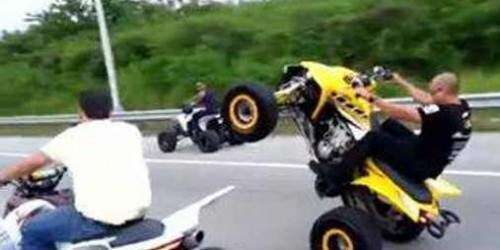 Accidentado con un ‘four track’ en expreso en Ponce