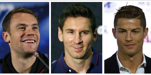 Messi, Ronaldo y Neuer se disputan el balón de oro