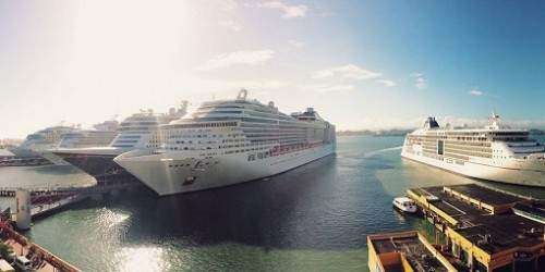 Nuevo récord de 17,847 pasajeros de cruceros en la isla