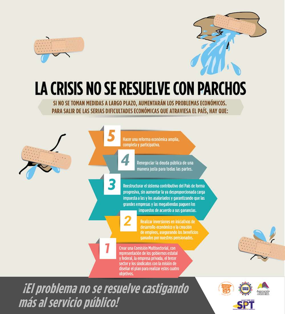 Sindicatos: ‘imposible que una sola mente’ arregle la crisis fiscal