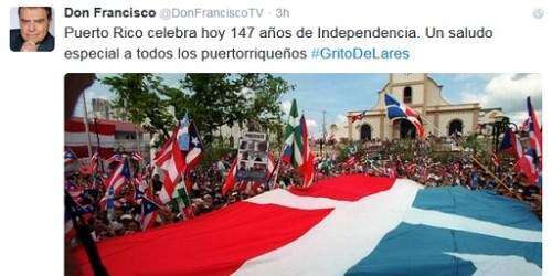 Don Francisco felicita a P.R. por su ‘independencia’