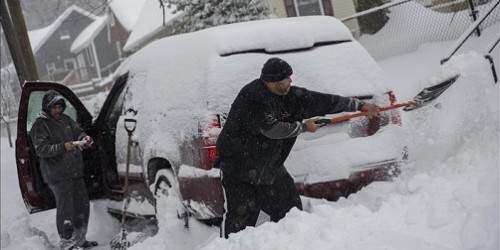 Paralizada la costa este por tormenta que se observa desde el espacio (gale