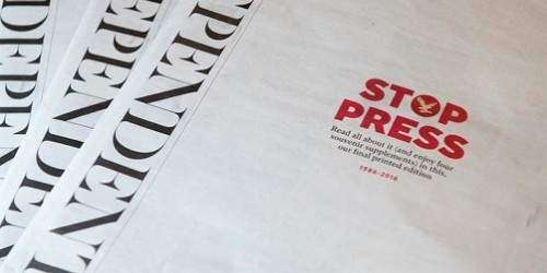 Última edición en papel para uno de los diarios principales del mundo