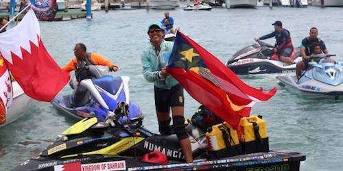 Finaliza en P.R. viaje alrededor del Caribe en motora acuática