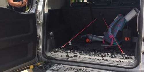Otro carro de chofer de Uber vandalizado en Isla Verde