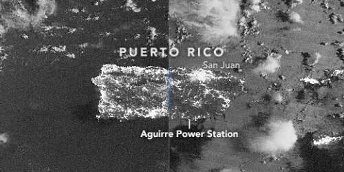 El apagón de Puerto Rico desde el espacio