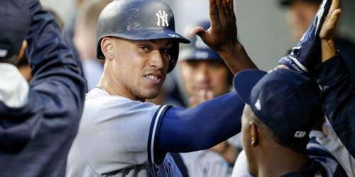 Aaron Judge pierde un diente en plena celebración (video)