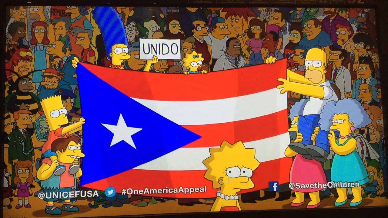 Los Simpsons buscan apoyar a Puerto Rico