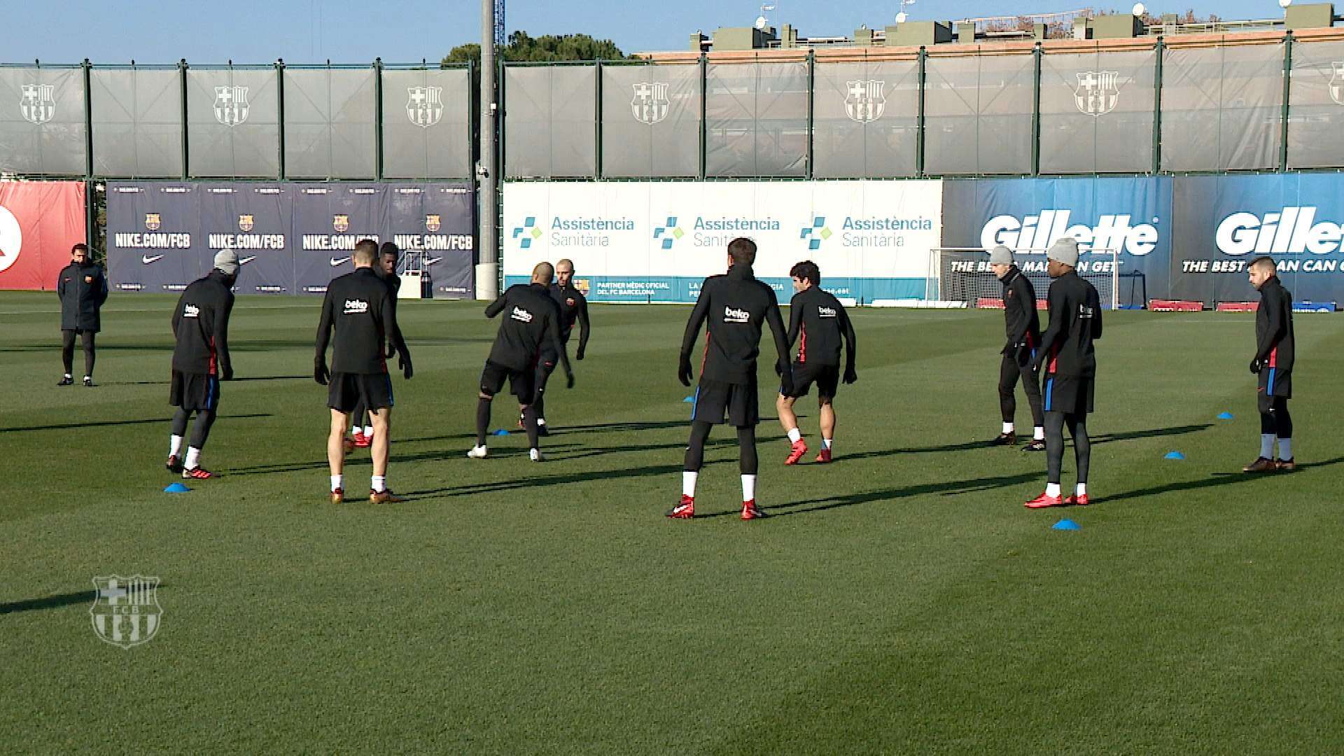 Jordi Alba vuelve a entrenarse a dos días del Clásico
