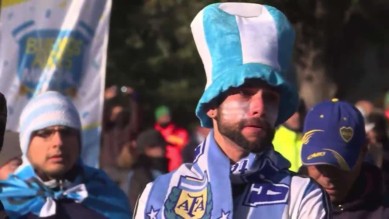 Así sufrieron los fanáticos de Argentina el empate