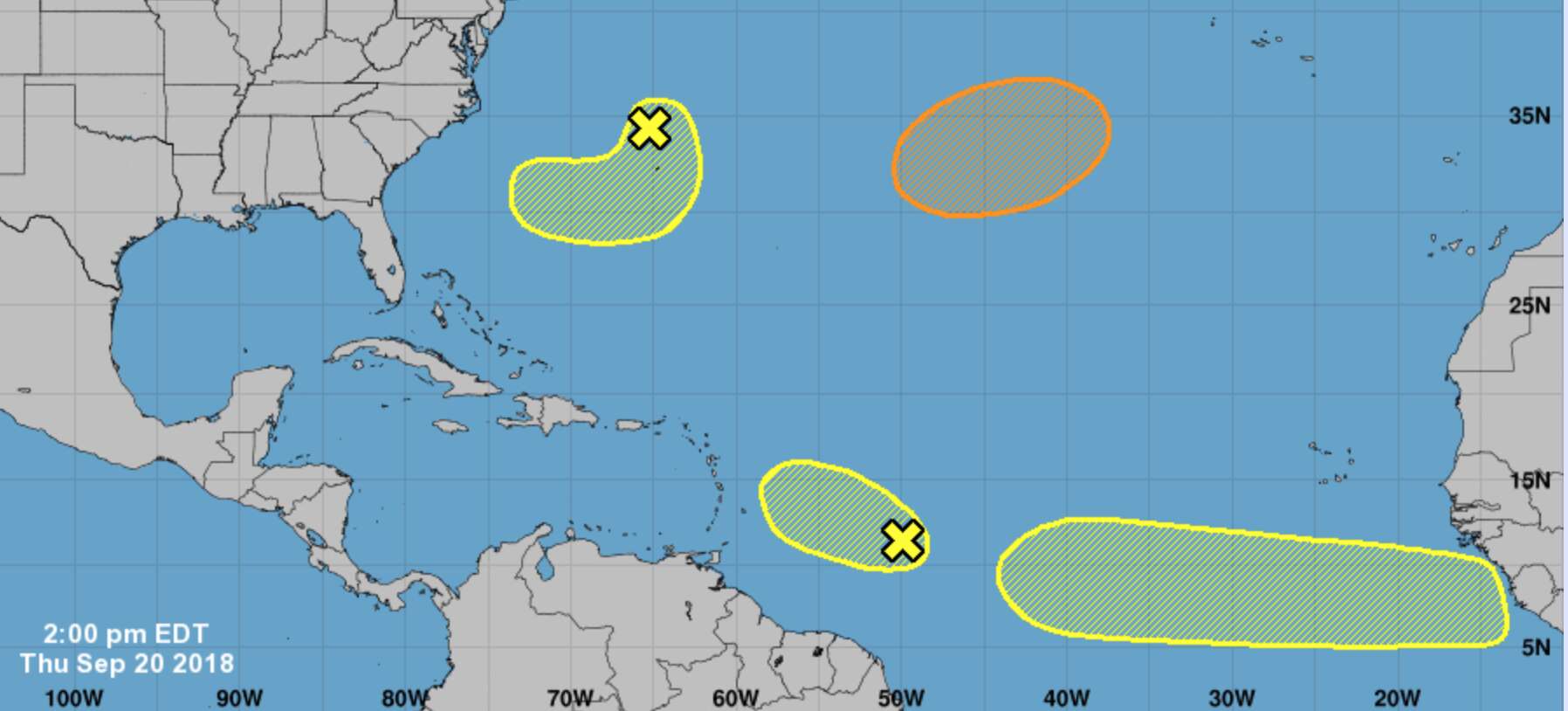 Algunos disturbios podrían desarrollarse ciclónicamente en 48 horas