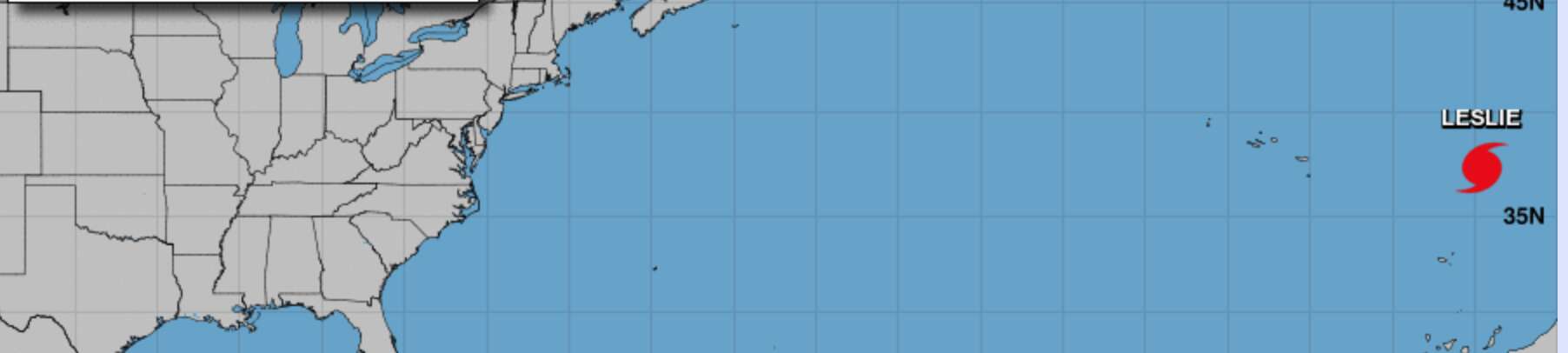 Otro giro de Leslie llevará el huracán a ser histórico