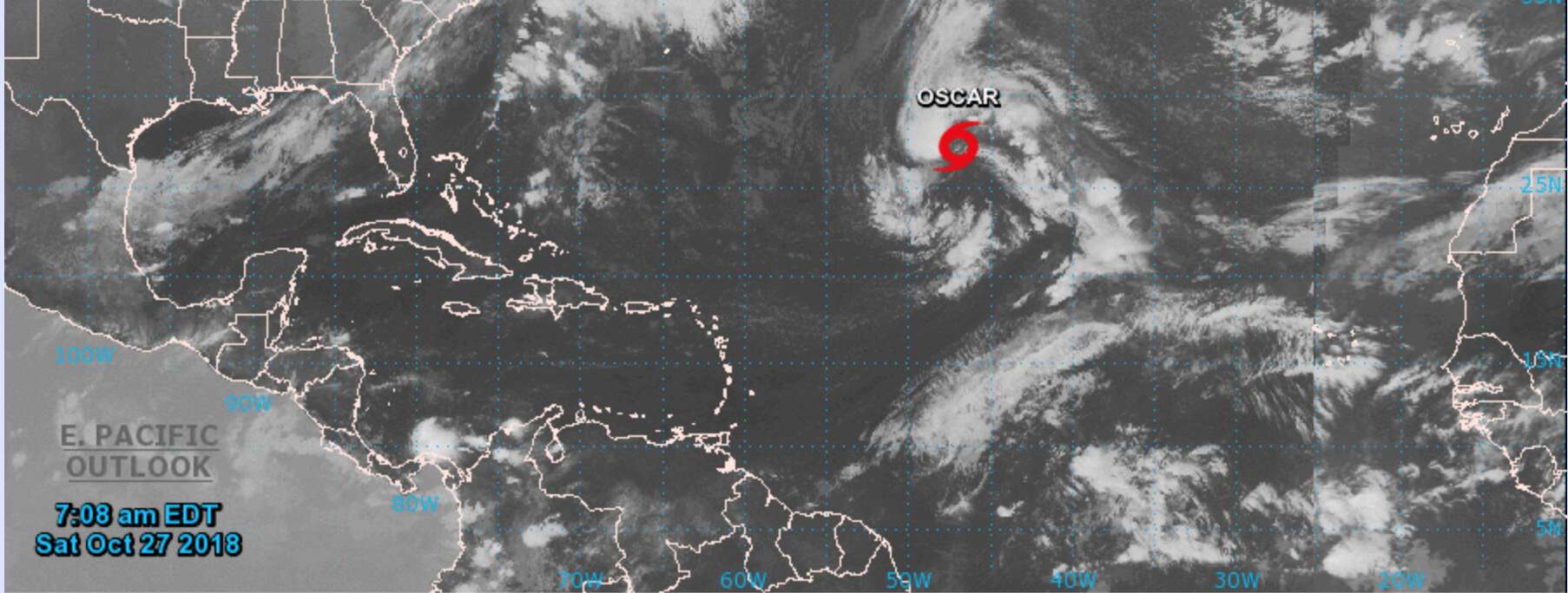 La tormenta tropical Oscar aumenta sus vientos