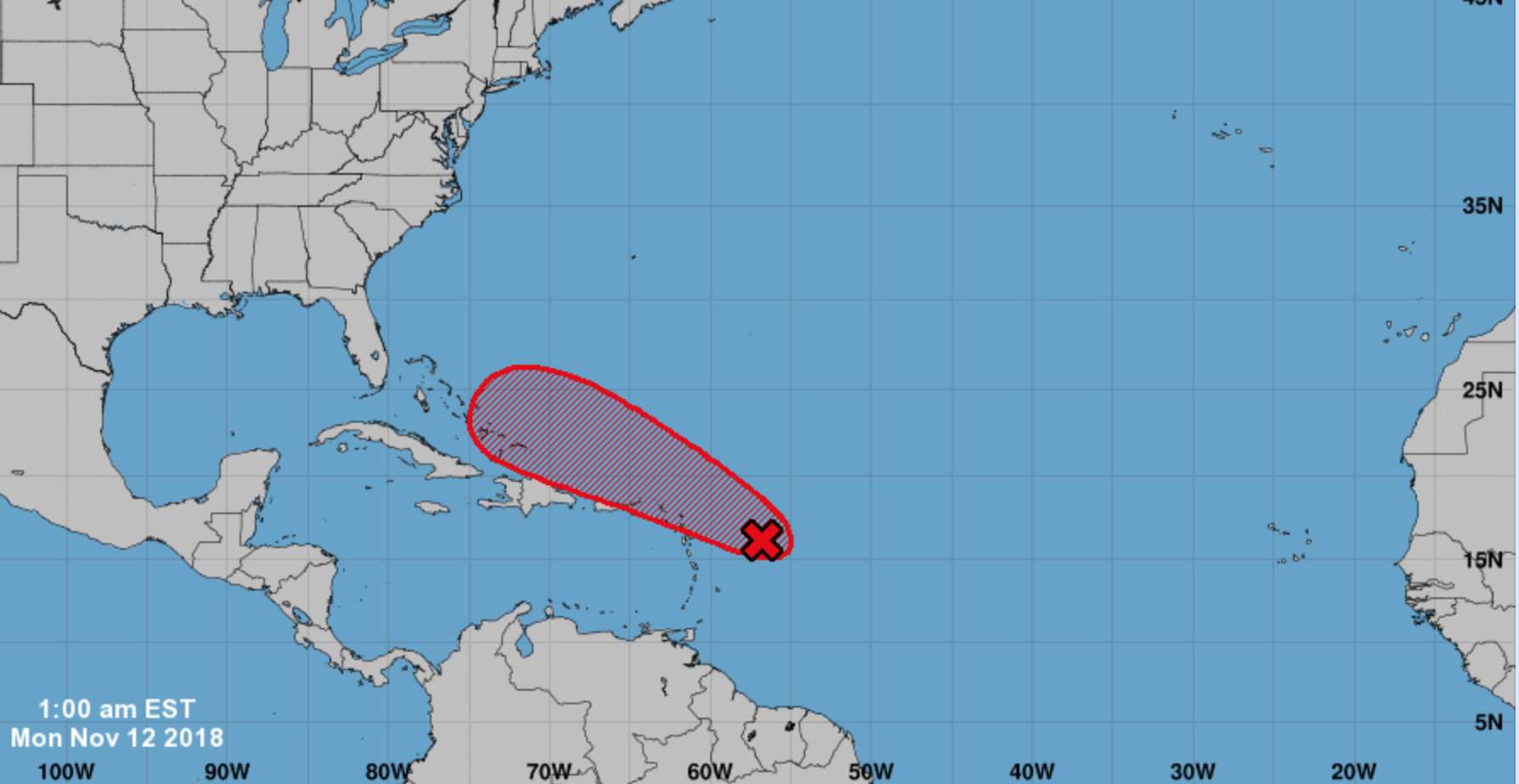 Desorganizado pero con fuertes lluvias el Invest 96L