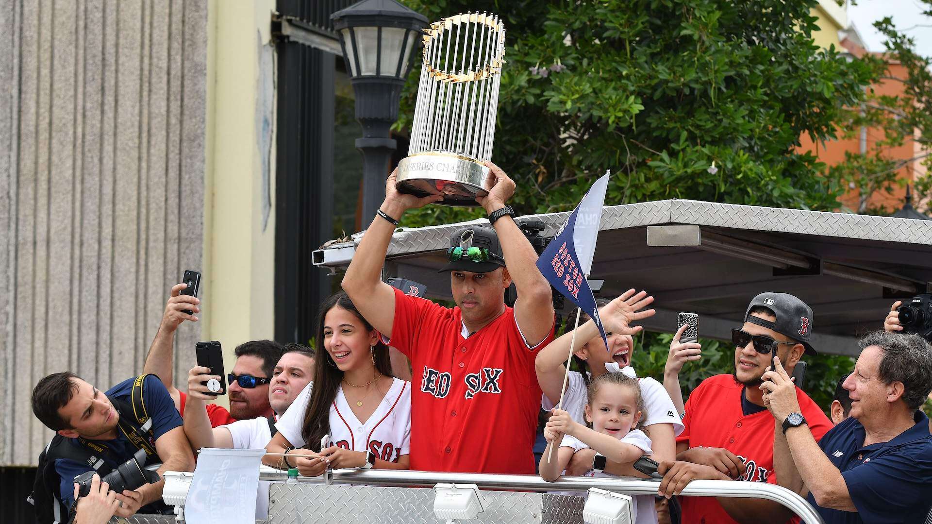 El recibimiento de los Medias Rojas en fotos