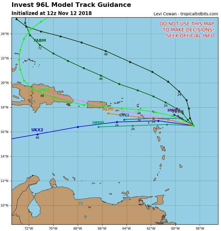 Lo que debes saber de la ruta del Invest 96L