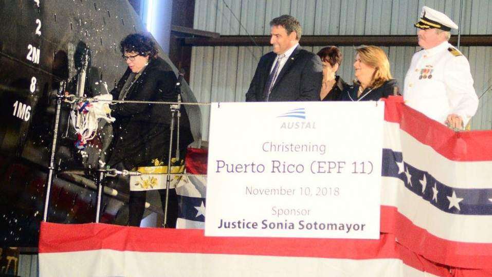 La Marina bautiza un barco con el nombre de Puerto Rico