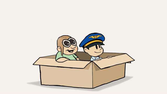 Pepito juega a ser piloto