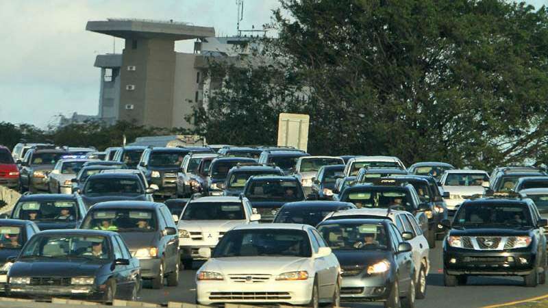Congestionadas varias vías principales