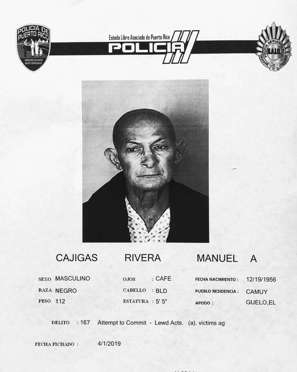 Cargos contra abuelo por actos lascivos a su nieta de 12 años