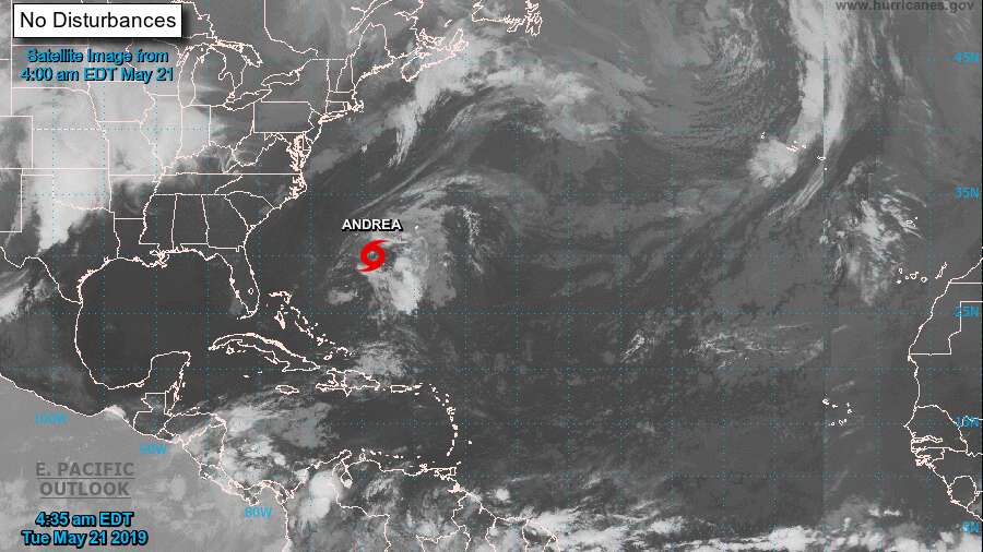 Lejos del Caribe la tormenta Andrea