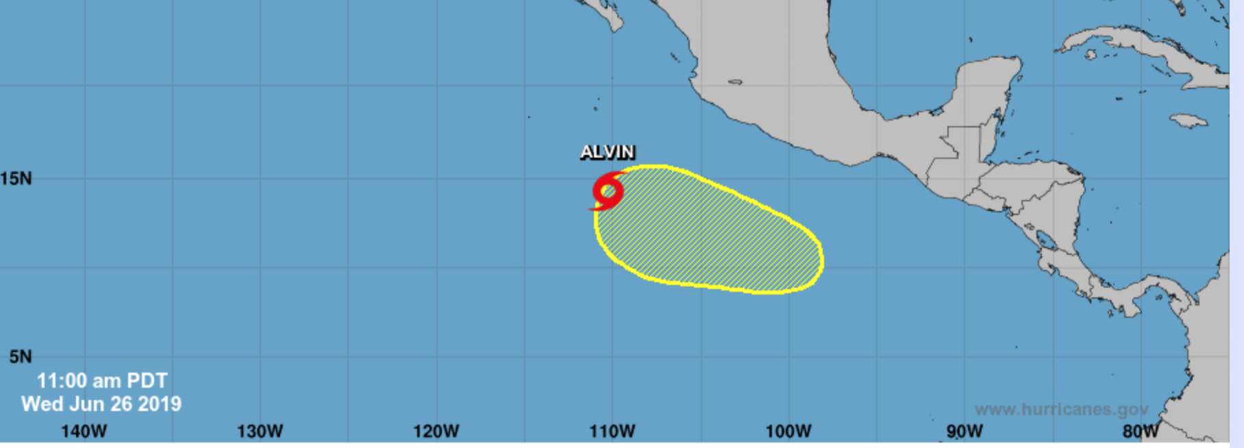Se forma la tormenta tropical Alvin