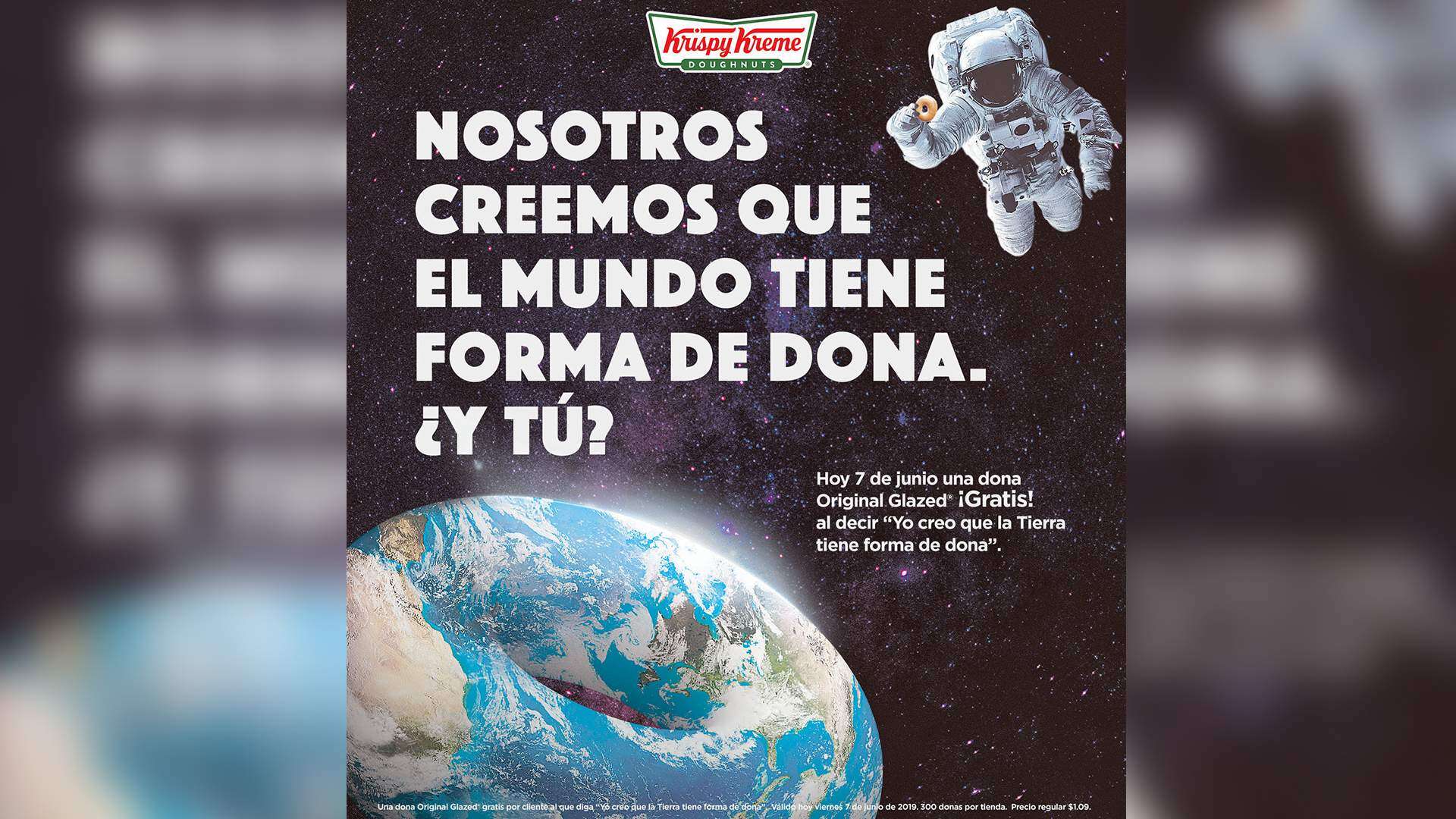Busca una dona gratis hoy en Krispy Kreme