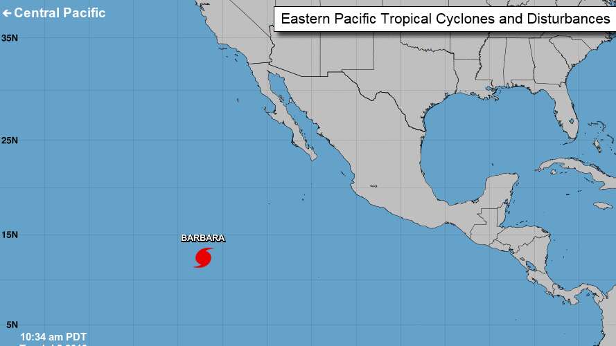 El huracán Bárbara sube a categoría 4