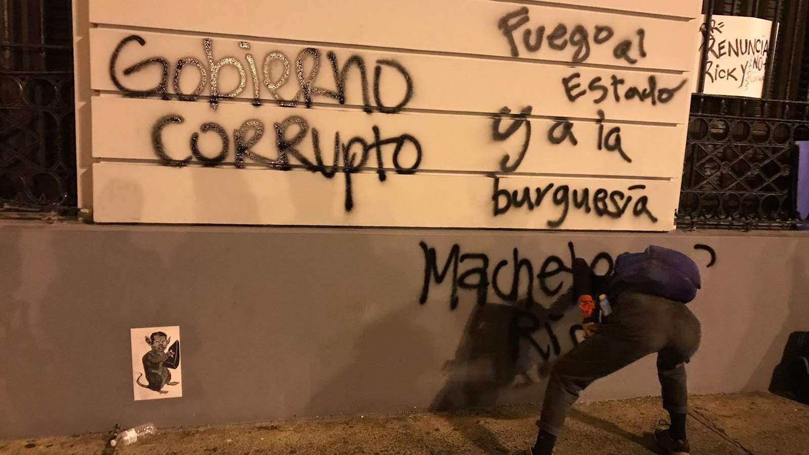 Larga lista de vandalismo y desmayos en la manifestación