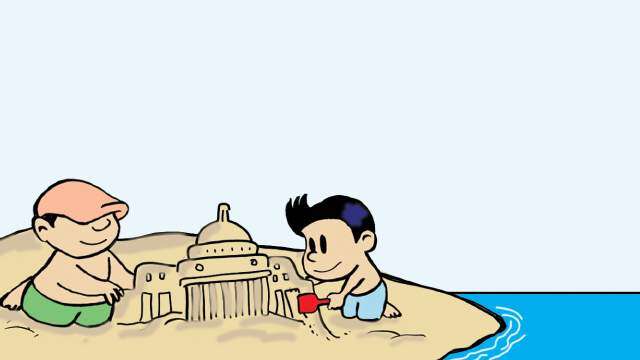 Pepito crea un Capitolio de arena